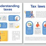 Tax taxation leaflet laws infographic platte belastingen begrip sjabloon booklet reports vecteezy afdrukbare boekje tekstruimte